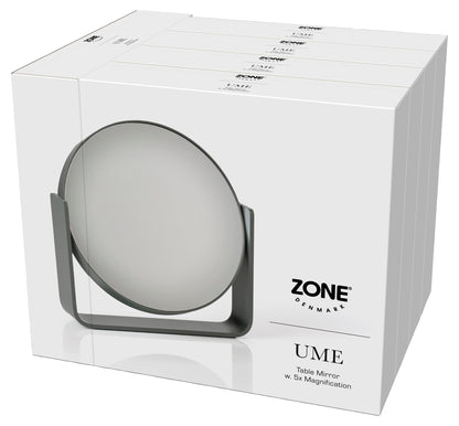 Zone Denmark Ume Table Mirror - Elegant Reflective Accent for Vanity and Tabletop Décor - Grey, 7.68&quot; L x 7.48&quot; W