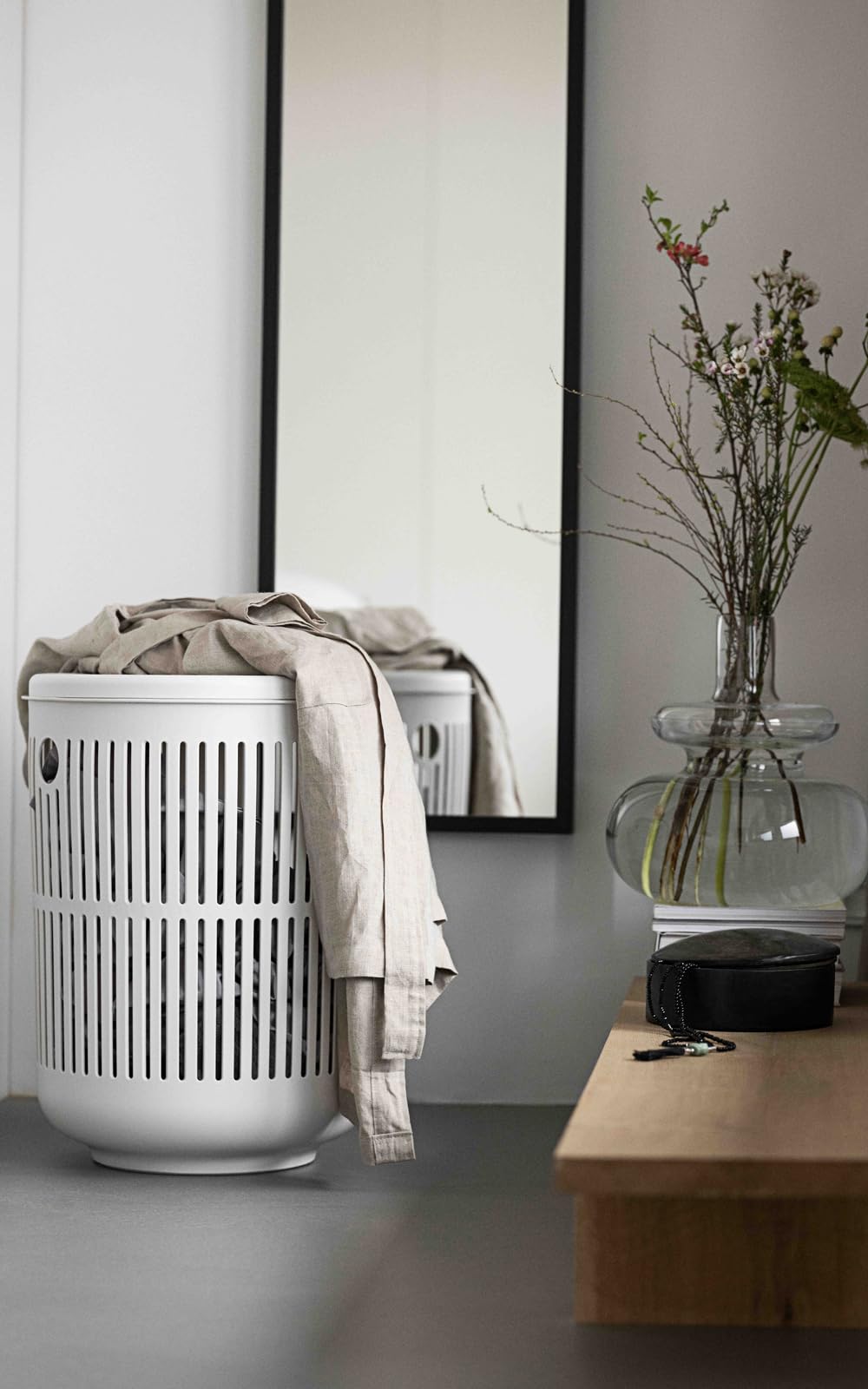 Zone Denmark Laundry Basket - Elevate Your Laundry Routine with Style and Functionality, Grey 16.14x16.14x21.65 inches