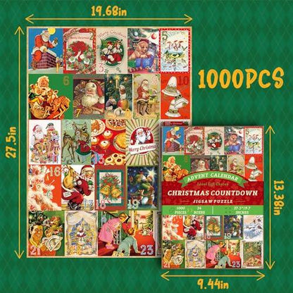 Advent Calendar 2024 Puzzles for Adults 1000 Pieces