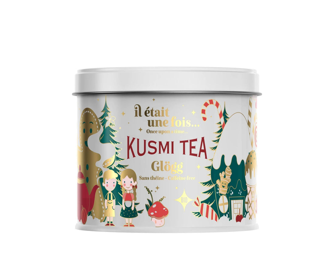 Kusmi Tea - Glögg Christmas Tea - Blend of Organic Hibiscus Tea, Fruits and Spices - Box of 4,23 oz Loose Leaf Tea - Limited Christmas Edition - Once upon a time