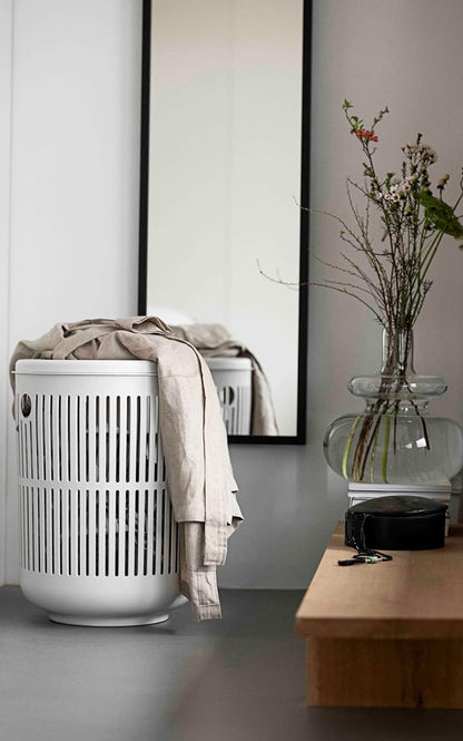 Zone Denmark Laundry Basket - Elevate Your Laundry Routine with Style and Functionality, Eucalyptus Plus 16.14x16.14x21.65 inches