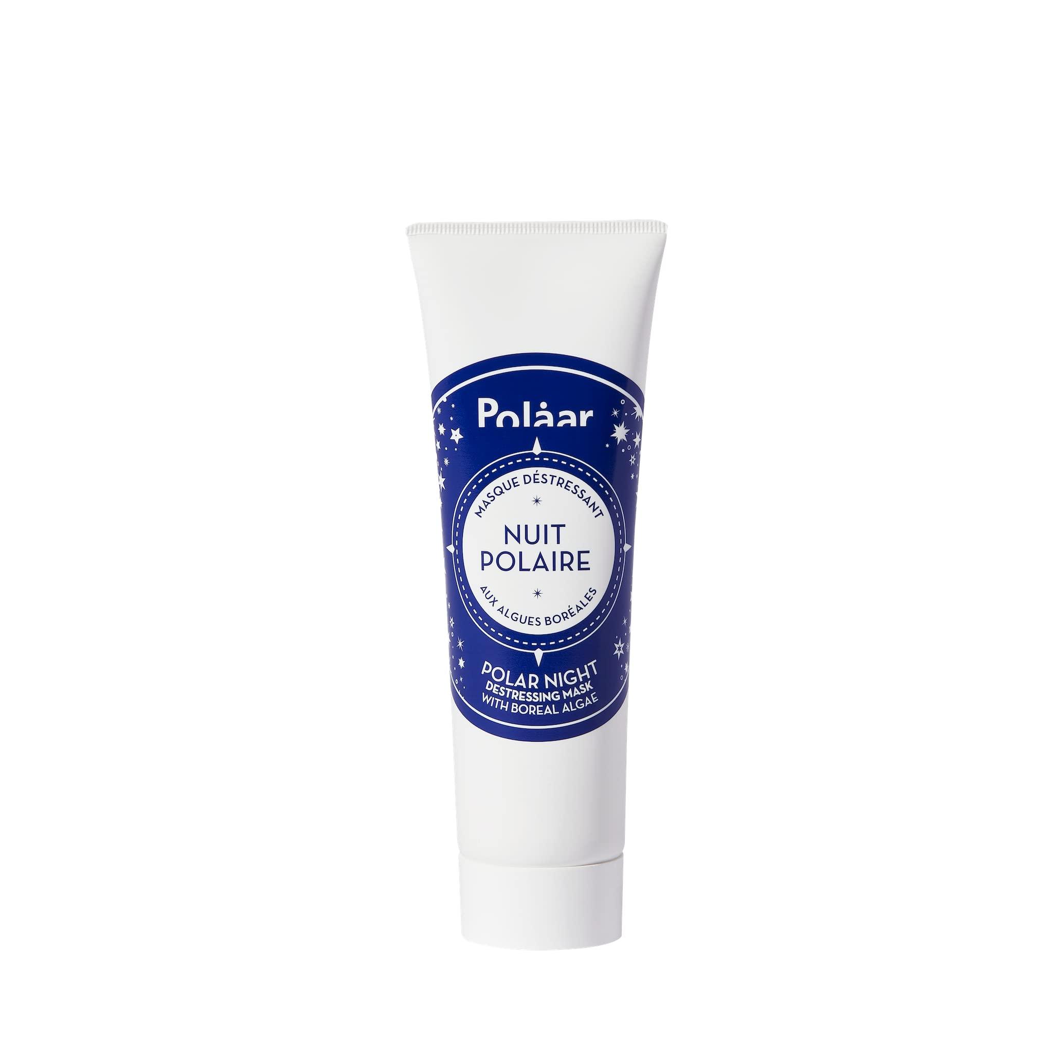 Polåar - Polar Night Destressing Mask with Boreal Algae - Moisturizing Night Skin Care - Replumps, Smoothes, Revives radiance - 95% Natural, Vegan, Cruelty Free, Made in France - 1.7 Fl Oz