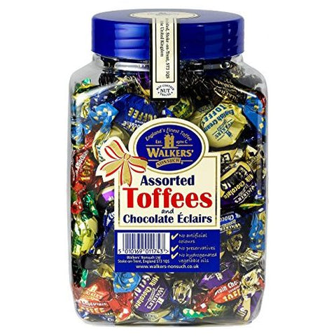 WALKERS NONSUCH Assorted Toffees and Chocolate Eclairs, 1.25Kg
