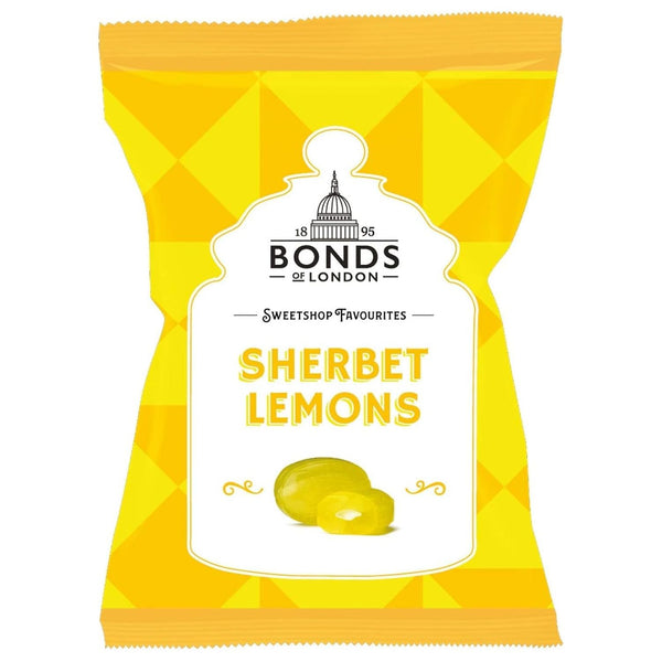 Original Bonds London Sherbet Lemons Bag Lemon Flavored Boiled Sweets With A Sherbet Centre Imported From The UK England British Candy Sweetshop Lemon Sherbets.