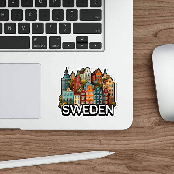 Sweden Sticker Souvenir Travel Decal Vinyl Small Waterproof 4".
