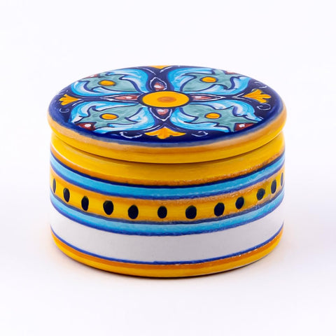 Deruta Ceramic Keepsake Box - Handmade Jewelry Box, Jewelry Case, Italian Pottery, Candy Box, Made in Italy Home Decor