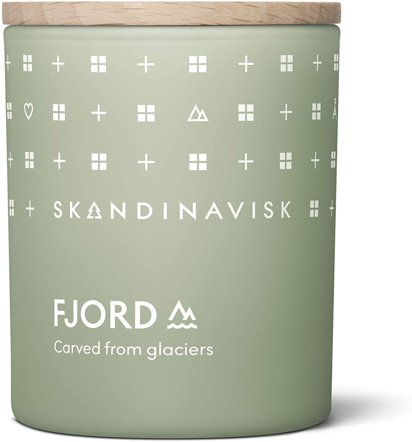 Skandinavisk Fjord Mini Scented Candle. Fragrance Notes: Apple and Pear Blossom, Orchard Fruits and Redcurrants. 2.3 oz.