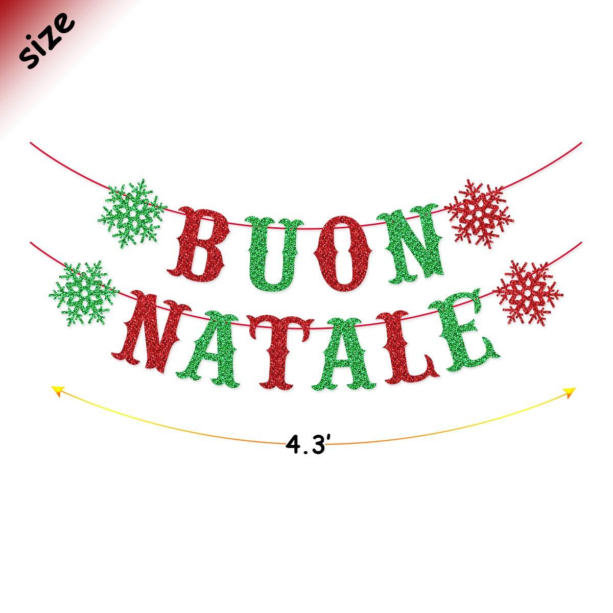 Buon Natale Italian Christmas Banner for Italian Christmas Decorations