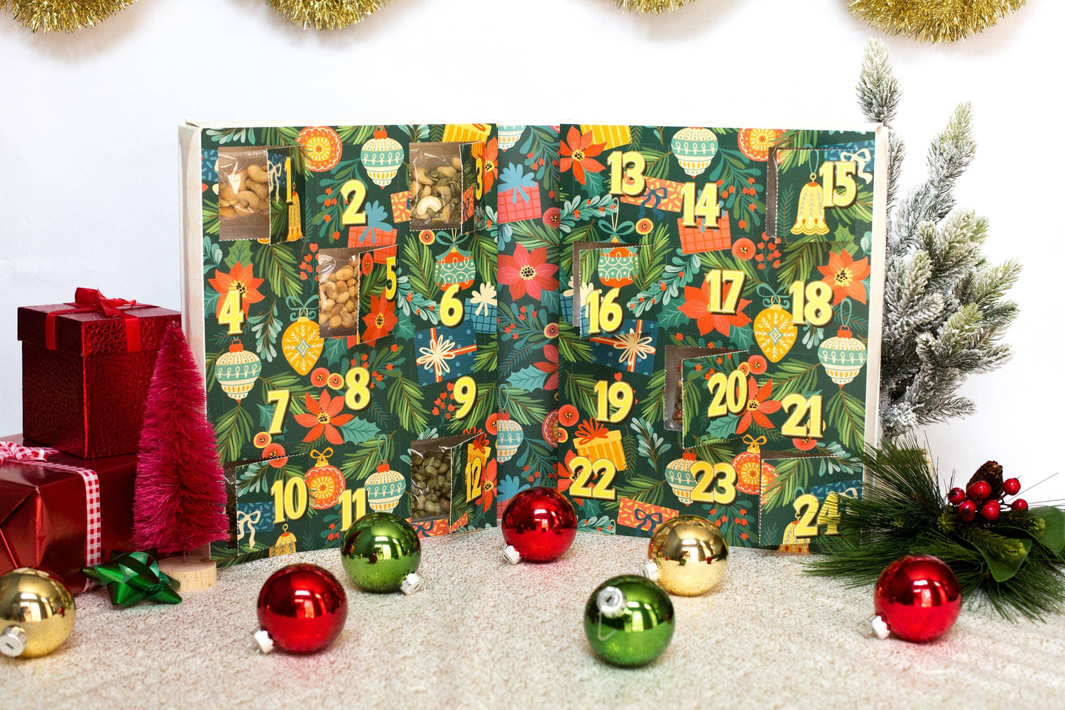 24 Days of Nuts &amp; Snacks Holiday Advent Calendar