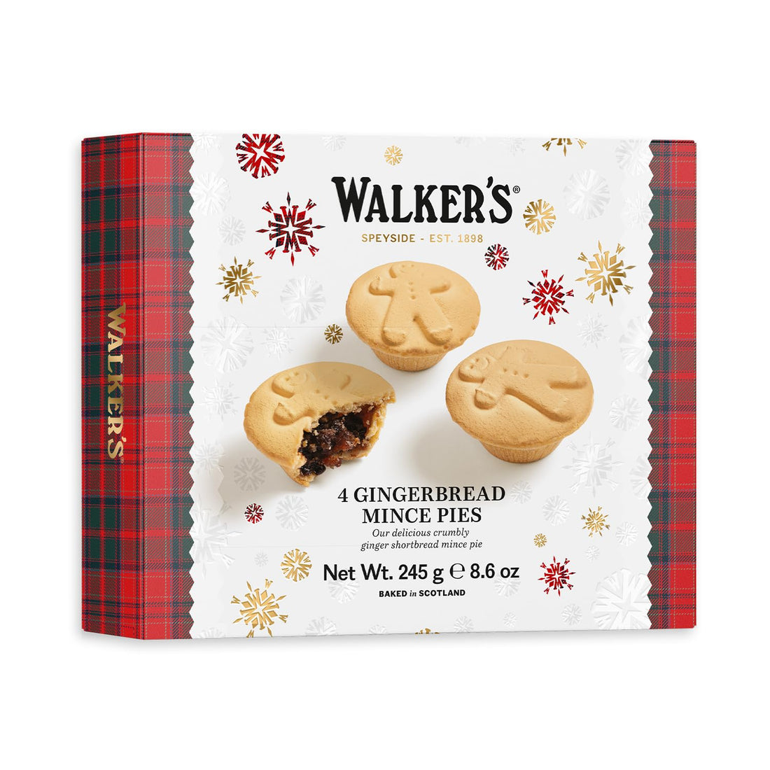 Walker’s Gingerbread Mince Pies – 4 Count (8.6 oz)- Holiday Treats and Desserts from Scotland