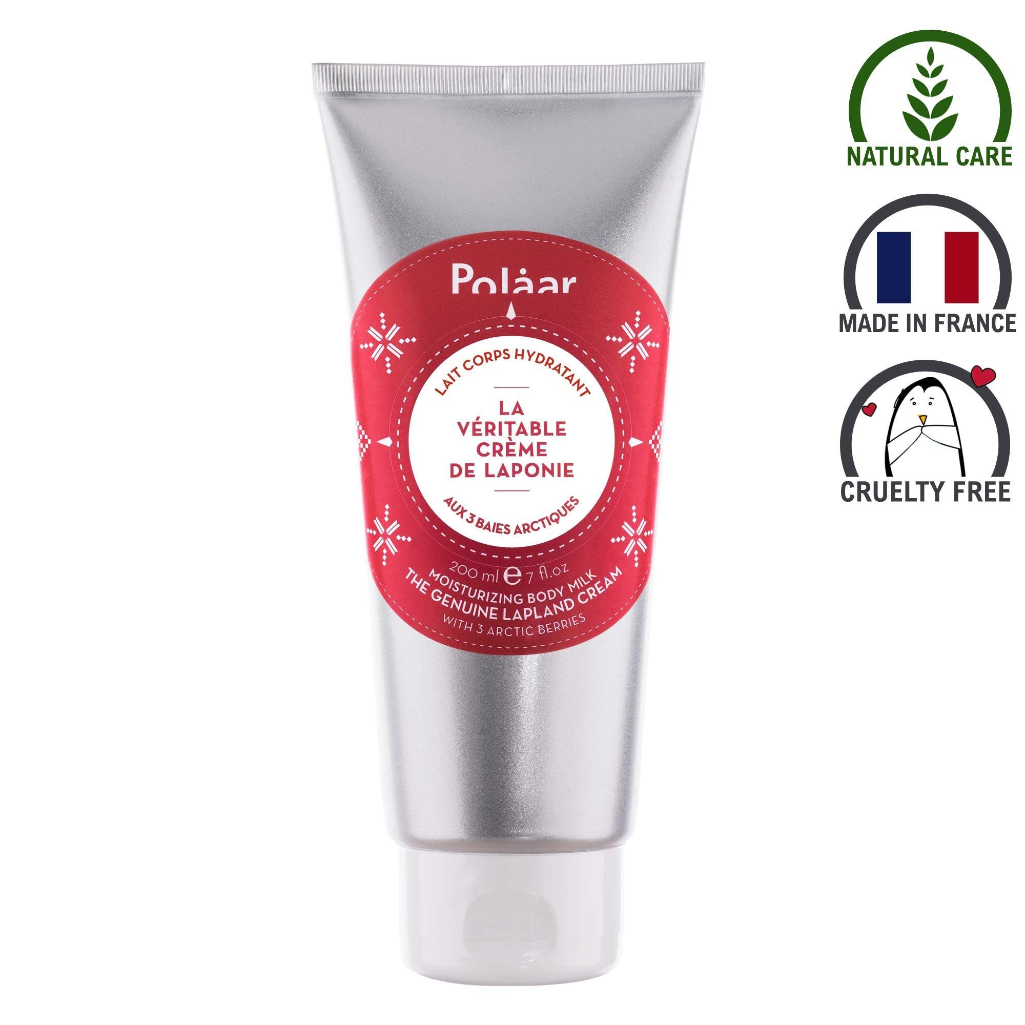 Polåar - Moisturizing Body Milk - The Genuine Lapland Cream with 3 Arctic Berries - Body Care - Nourishes, repairs, protects - 98% Natural, Vegan, Cruelty Free, Made in France - 6.7 Fl Oz