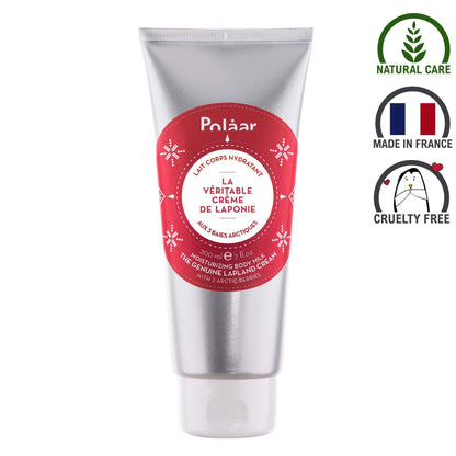 Polåar - Moisturizing Body Milk - The Genuine Lapland Cream with 3 Arctic Berries - Body Care - Nourishes, repairs, protects - 98% Natural, Vegan, Cruelty Free, Made in France - 6.7 Fl Oz