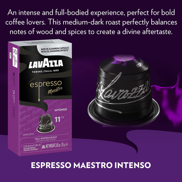 Lavazza Variety Pack Aluminum Espresso Capsules Compatible with Nespresso Original Machines Variety Pack (Pack of 60) ,Value Pack, 10 Count (Pack of 6).