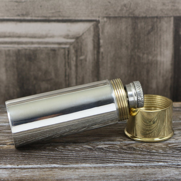 English Pewter Company 4oz Shotgun Cartridge Case Pewter Liquor Flask. Perfect Hunting Hip Flask [SF667].