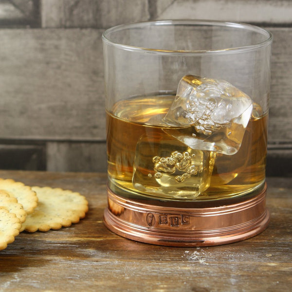 English Pewter Company 11oz Old Fashioned Whisky Rocks Glass In Stunning Rose Pewter Copper Finish [RP01].