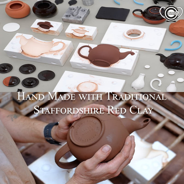 Cauldon Ceramics Re-Engineered Ian McIntyre Brown Betty 4 Cup Tea Pot with Infuser | Redesigned Brown Betty Teapot | Traditional Ceramic Teapot | 30 fl oz | Authentic Made in England Teapot.