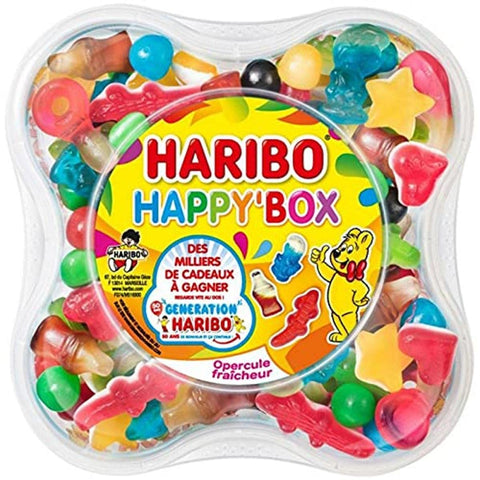 Haribo Happy Box Candy Tub from FRANCE 600 grams.