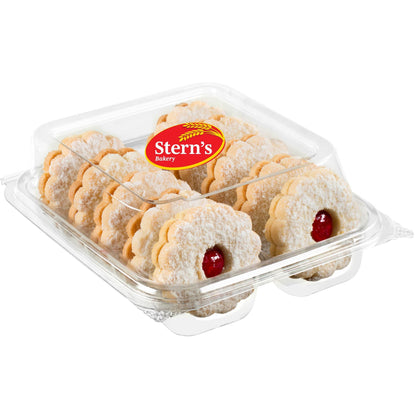 Linzer Tart Cookies | 10 Individually Wrapped Shortbread Cookies | Fresh &amp; Delicious Italian Cookies | Linzer Tortes | Jelly Filled Cookies | Gourmet Cookies | 9 oz Stern’s Bakery