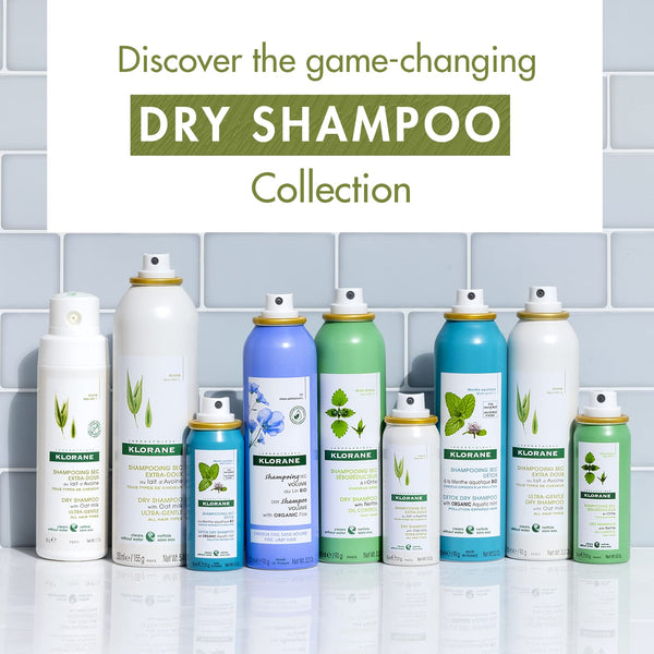 Klorane - Dry Shampoo Powder With Oat Milk - Eco Friendly Non-Aerosol Formula - Gentle Formula Instantly Revives Hair - Paraben & Sulfate-Free - 1.7 fl. oz.