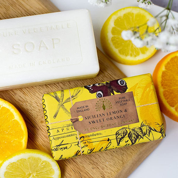 The English Soap Company, Sicilian Lemon & Sweet Orange Soap Bar, Anniversary Collection 200g