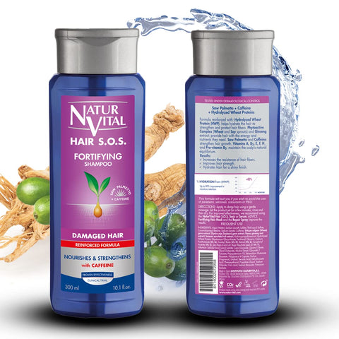 NaturVital Women's Natural Hair SOS Shampoo for Anti-Breakage Fortifying Formula, Cruelty-Free & Paraben-Free