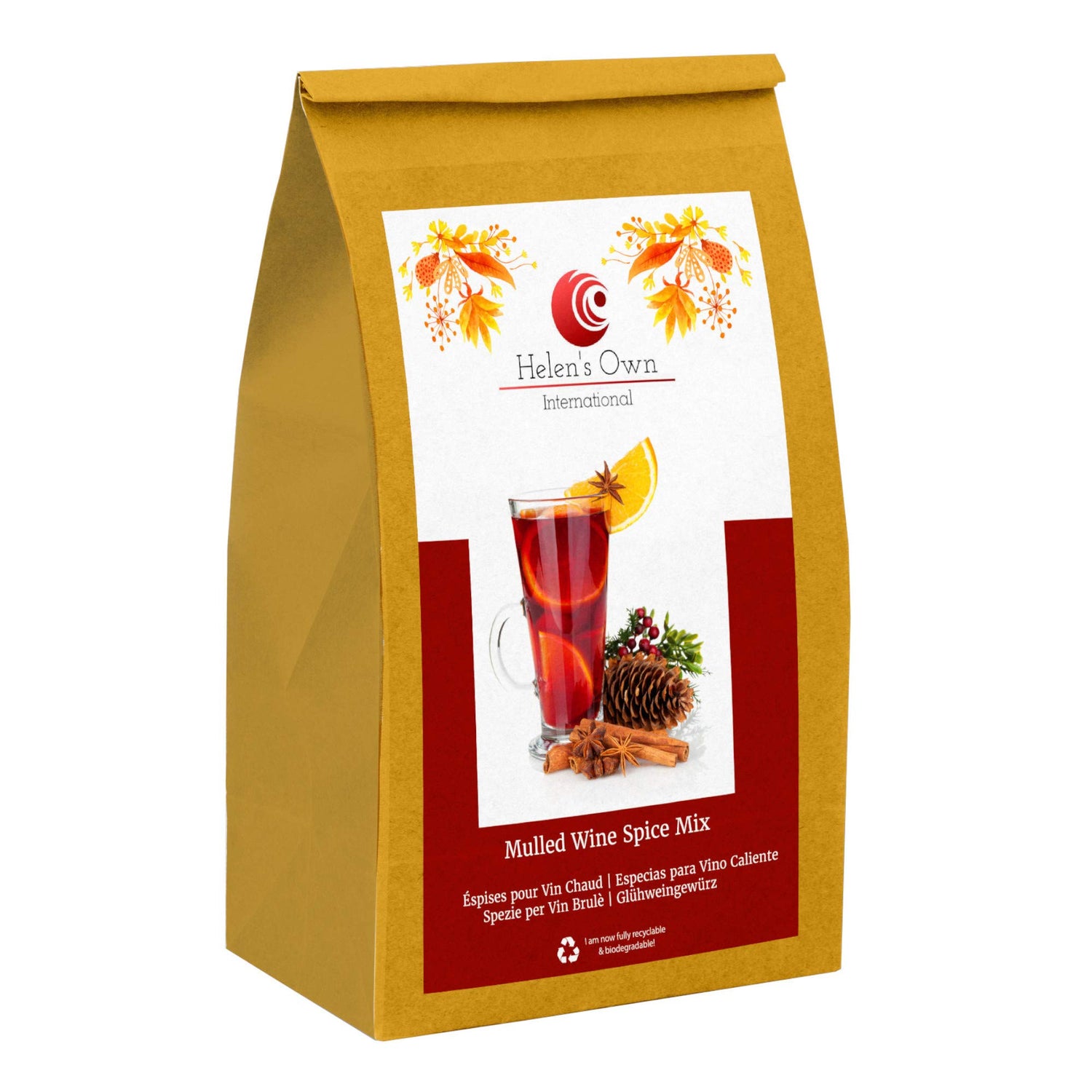 Genuine German Mulled Wine Spice Mulling Spices Mix Gluhwein - 18 x 0.5Oz Sachets - Glühwein Gewürz by Meßmer – with Helen’s Own Recipe Instruction Booklet – Winter Punch spice mix