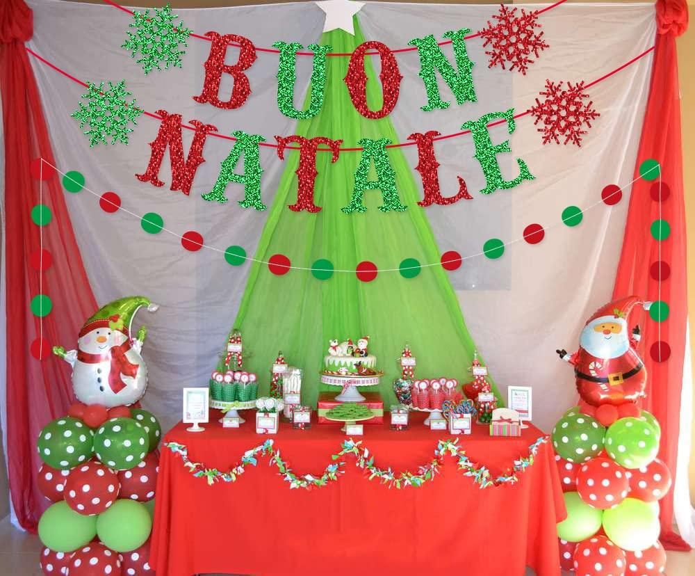 Buon Natale Italian Christmas Banner for Italian Christmas Decorations