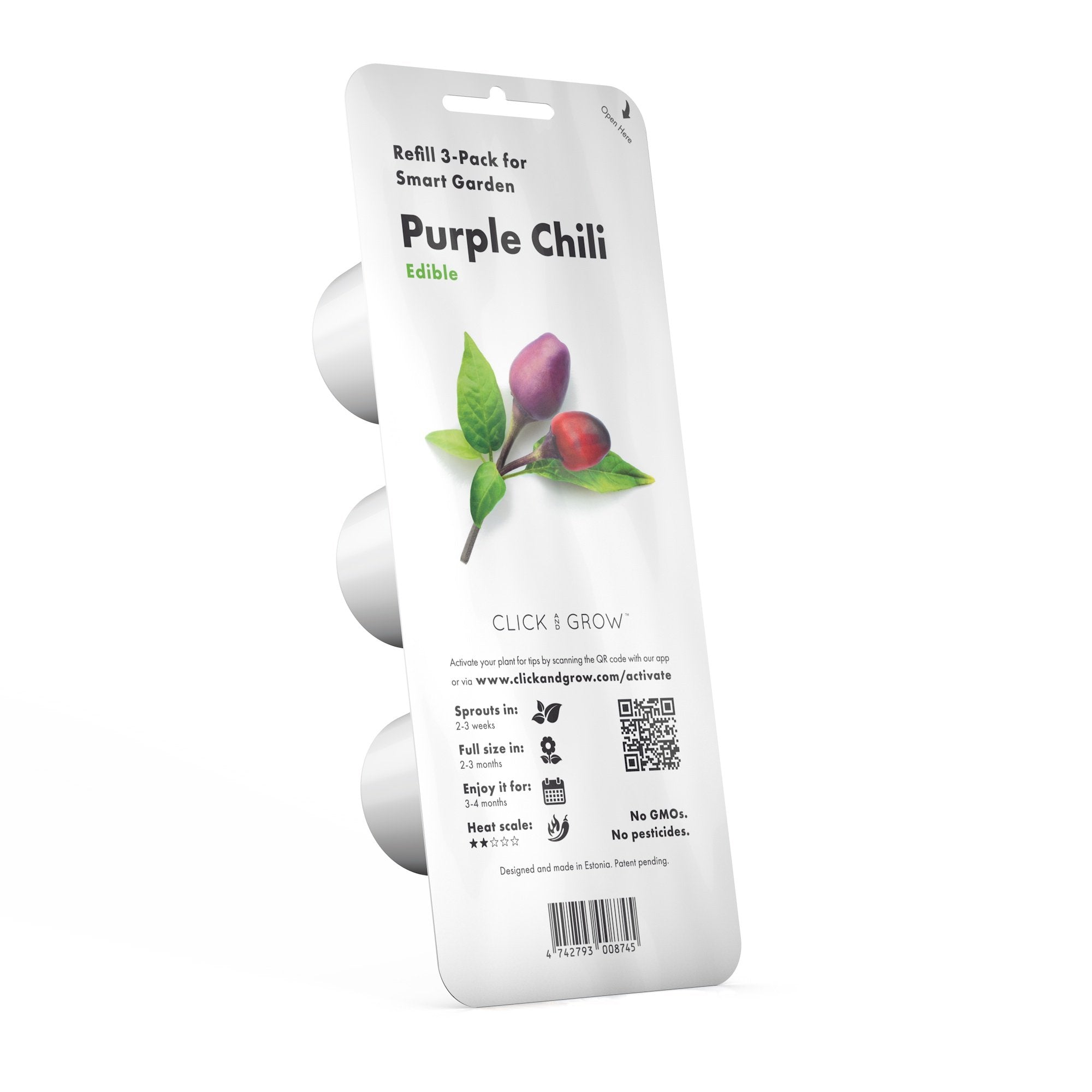 Click and Grow Smart Garden Purple Chili Plant Pods, 3-Pack