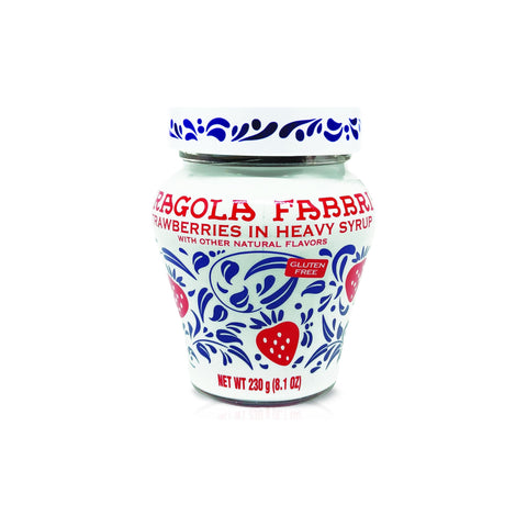 Fabbri Strawberries in Syrup, 8 ounce.