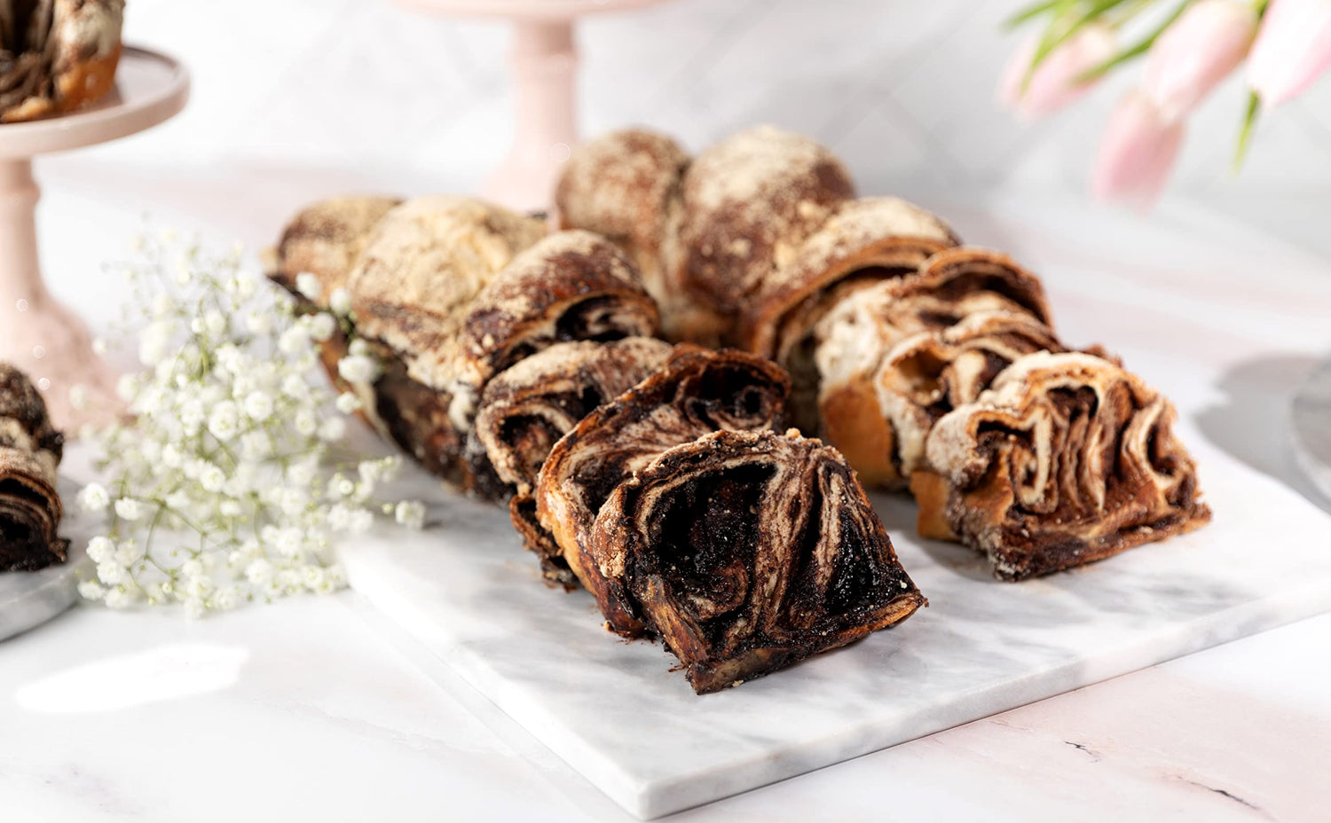 Chocolate Babka Bread | Hungarian Chocolate Babka Cake | Chocolate Cake | Baked Fresh Daily | Kosher, Dairy Free &amp; Nut Free | 16 oz Stern’s Bakery