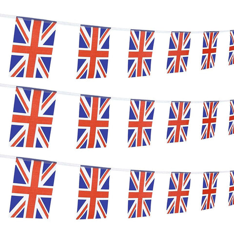 UK British Flag Banner String,Small Mini United Kingdom Pennant flags,For Grand Opening,Olympics,National Sports Events,Party Festival Decorations(50 Feet 38 Flags).