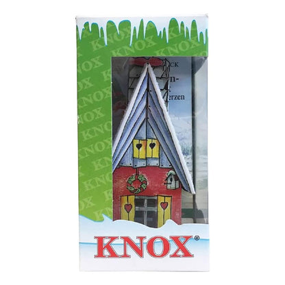 Knox Chalet House 2 x 4.5 Inch Metal Christmas Incense Smoker Figurine with Pine Incense Cones