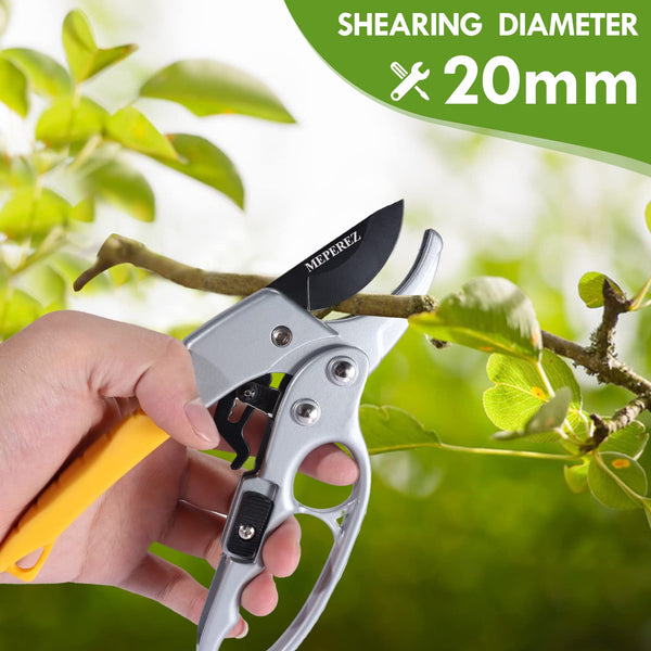 MEPEREZ premium Germany garden clippers, work 3 times easier, arthritis weak hand snips.