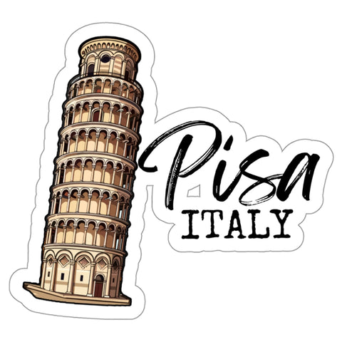 The Leaning Tower of Pisa Sticker Italy Travel Camp Decal Vinyl Small Waterproof Size 4".