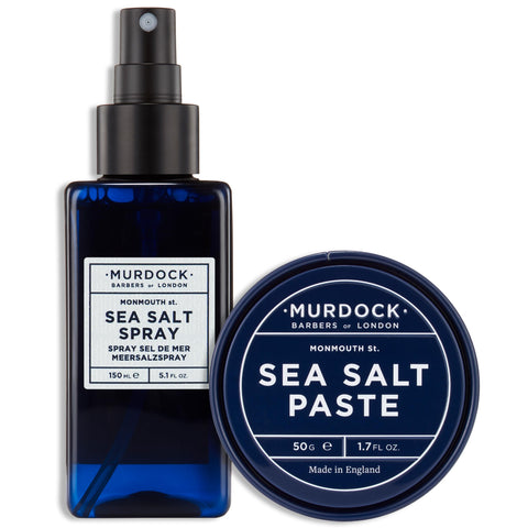 Murdock London Sea Salt Spray 150ml and Paste 1.7oz - Paraben Free, Texture and Volume Enhancing, Matte Finish, Perfect for Adding Volume and Definition to Wet or Dry Hair.