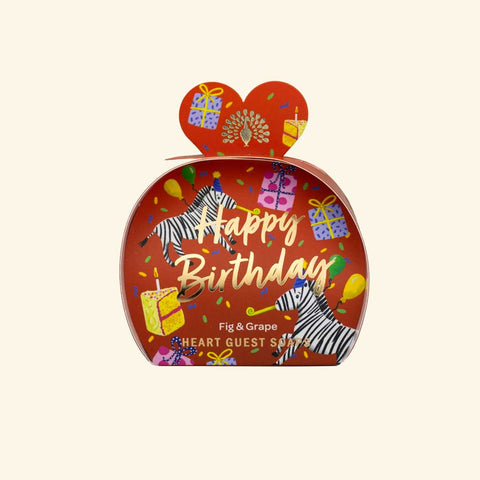Occasions Fig and Grape Happy Birthday Heart Guest Soaps