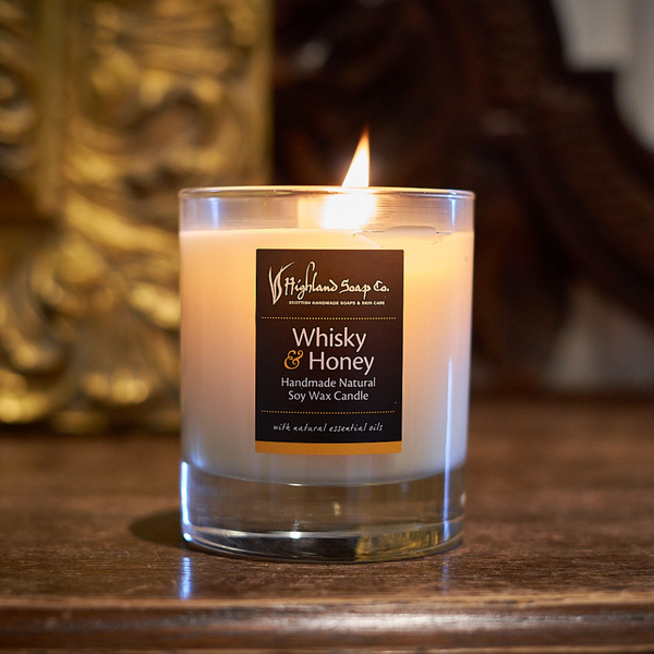 Whisky &amp; Honey Soya Wax Candle.