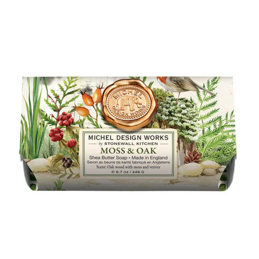 Michel Design Works Large Bath Soap Bar, Moss &amp; Oak - The European Gift Store