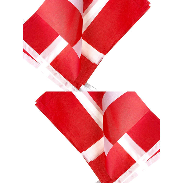 Denmark Danish Flag Banner String,Small Mini Denmark Pennant flags,For Grand Opening,Olympics,National Sports Events,Party Festival Decorations(50 Feet 38 Flags).