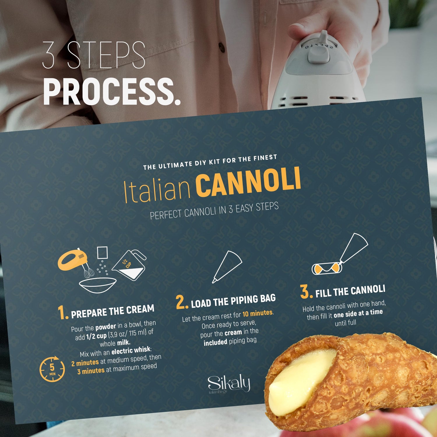 Cannoli, Italian Gourmet Pastry Kit - Cannoli Experience