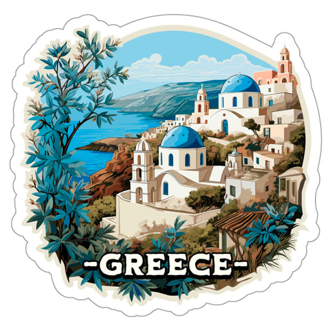 Greece Sticker Window Travel Decal Vinyl Small Waterproof 4".