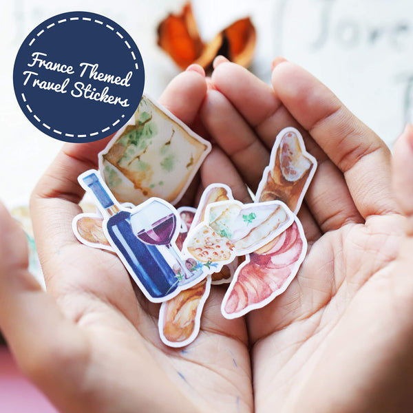 France Travel Stickers (31 Pack).