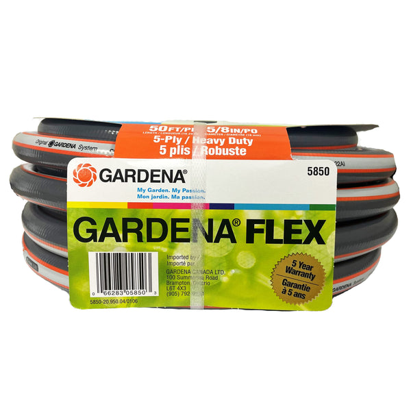 Gardena 39000 50-Foot 5/8-Inch Comfort Heavy Duty Garden Hose, Grey/Orange.