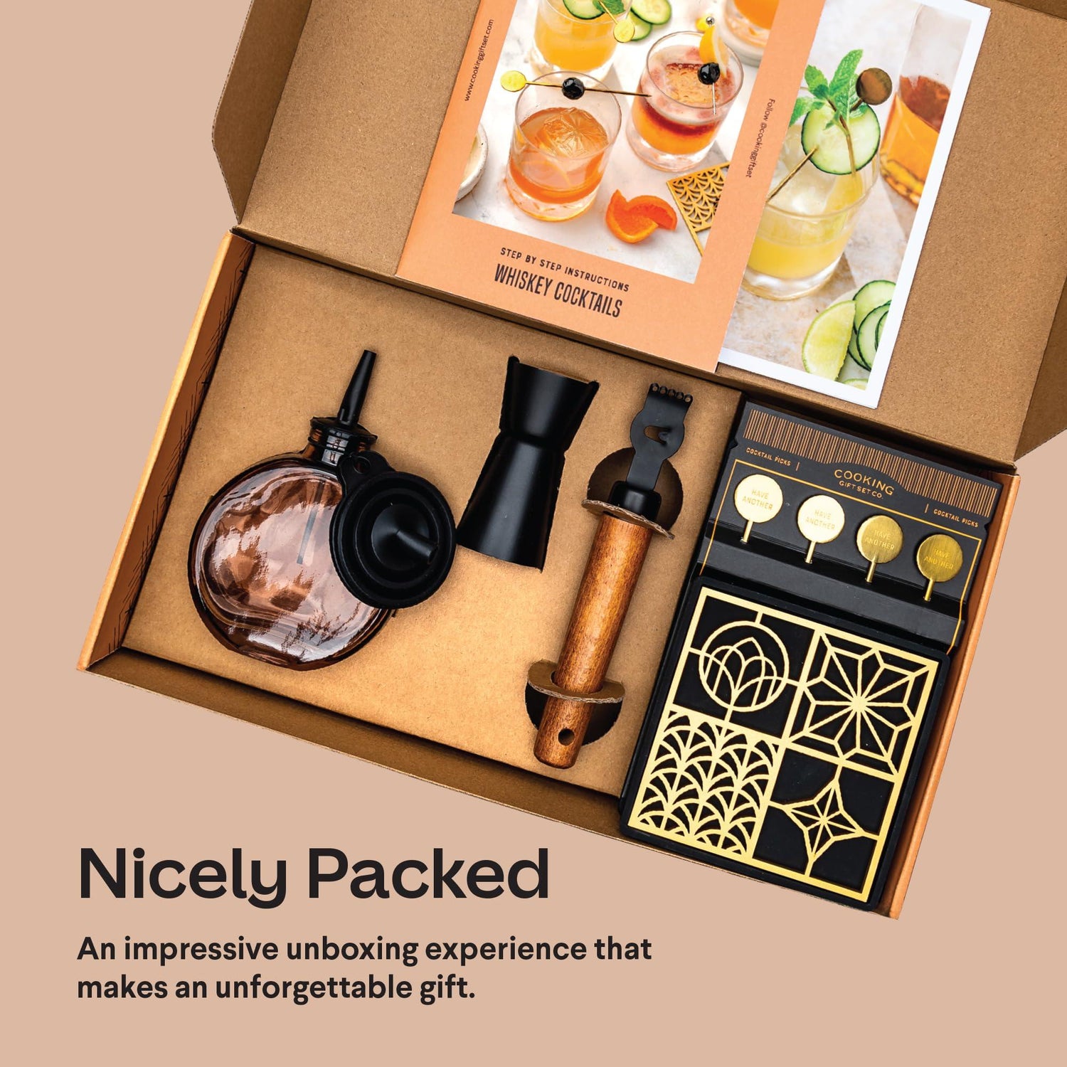 Whiskey Set Cocktail Kit with Ice Stamp