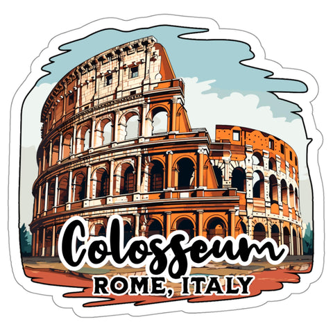 Colosseum Rome Colosseo Roma Sticker Italy Weatherproof Vintage Decal Vinyl Small Waterproof 4".