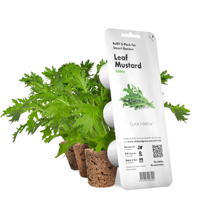 Click and Grow Smart Garden Leaf Mustard Plant Pods, 3-Pack