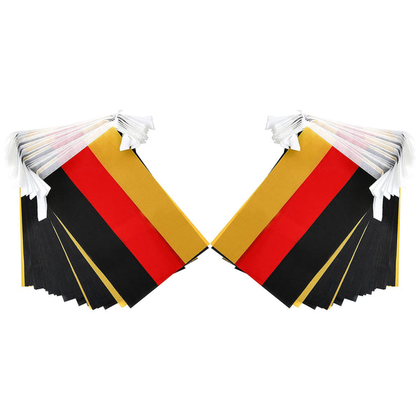 Germany German Flag Banner String,Small Mini Germany Pennant flags,For Grand Opening,Olympics,National Sports Events,Party Festival Decorations(50 Feet 38 Flags).