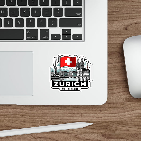 Zurich Sticker Switzerland Weatherproof Souvenir Decal Vinyl Small Waterproof 4".