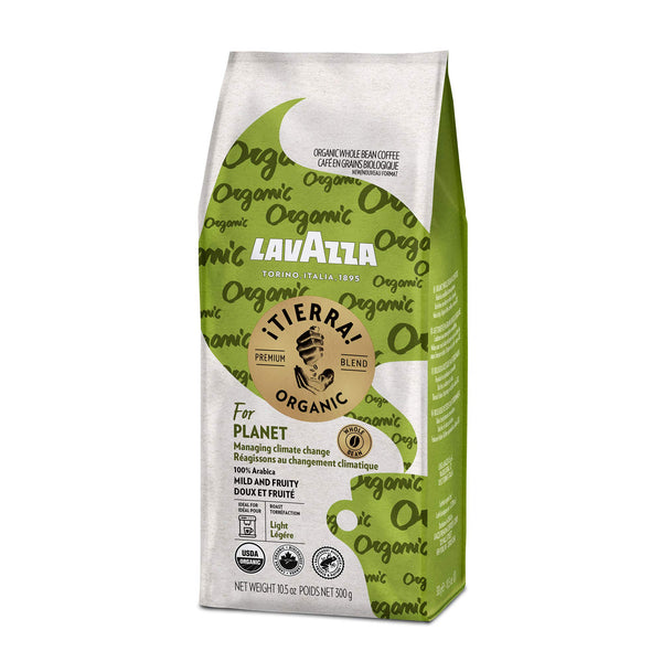 Lavazza ¡Tierra! Organic Planet Whole Bean Coffee, Light Roast, 10.5 Oz.