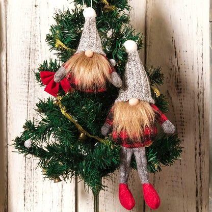 Handmade Swedish Gnome, Scandinavian Tomte, Yule Santa Nisse, Nordic Figurine, Plush Elf Toy, Winter Christmas Tree Ornament Decorations, Home Decor, Holiday Presents - 4 Pcs